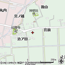 愛知県西尾市吉良町小山田治ア田22周辺の地図