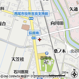 愛知県西尾市吉良町荻原桐杭45-1周辺の地図