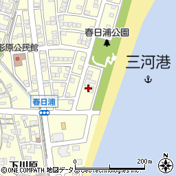 愛知県蒲郡市形原町春日浦3周辺の地図