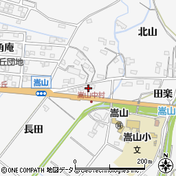 愛知県豊橋市嵩山町長田周辺の地図