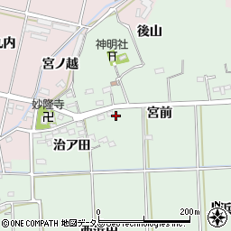 愛知県西尾市吉良町小山田治ア田23周辺の地図