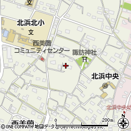 静岡県浜松市浜名区西美薗1636周辺の地図