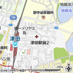 サンプラーサ津田駅前周辺の地図