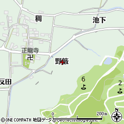 愛知県西尾市吉良町小山田野籔周辺の地図