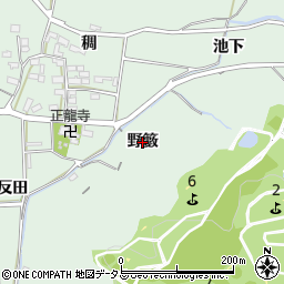 愛知県西尾市吉良町小山田（野籔）周辺の地図