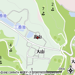 愛知県西尾市吉良町小山田北山周辺の地図