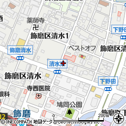 ソフトバンク　飾磨周辺の地図