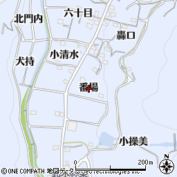 愛知県西尾市西幡豆町番場周辺の地図
