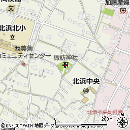 静岡県浜松市浜名区西美薗1720周辺の地図