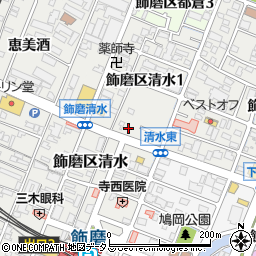 ののはな美容室飾磨店周辺の地図