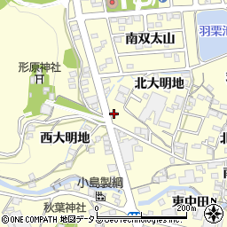 愛知県蒲郡市形原町北大明地3周辺の地図