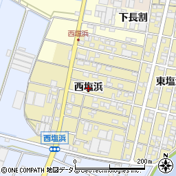 愛知県西尾市一色町一色（西塩浜）周辺の地図