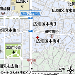 兵庫県姫路市広畑区本町周辺の地図