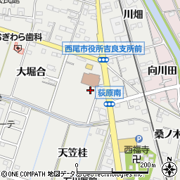 愛知県西尾市吉良町荻原（桐杭）周辺の地図