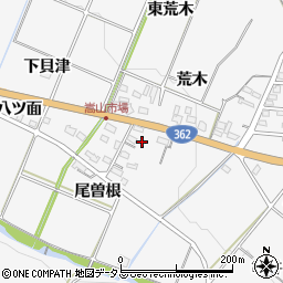愛知県豊橋市嵩山町尾曽根周辺の地図