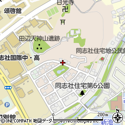 京都府京田辺市三山木天神山周辺の地図