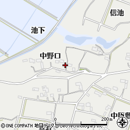 愛知県豊橋市石巻本町中野口周辺の地図