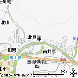 愛知県豊橋市嵩山町北貝津周辺の地図