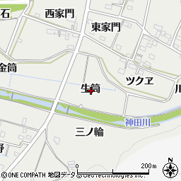 愛知県豊橋市石巻本町生筒周辺の地図