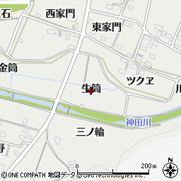 愛知県豊橋市石巻本町（生筒）周辺の地図