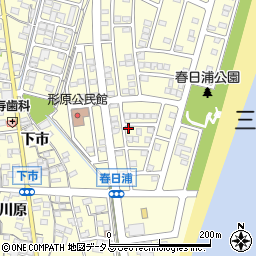 愛知県蒲郡市形原町春日浦16-6周辺の地図