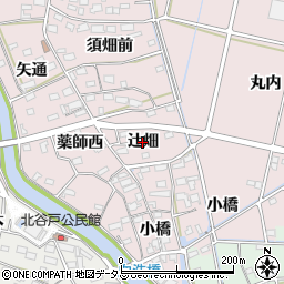 愛知県西尾市吉良町饗庭（辻畑）周辺の地図