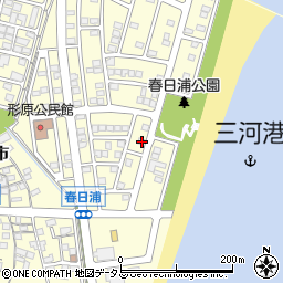 愛知県蒲郡市形原町春日浦12-4周辺の地図