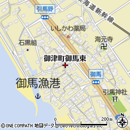愛知県豊川市御津町御馬東120周辺の地図