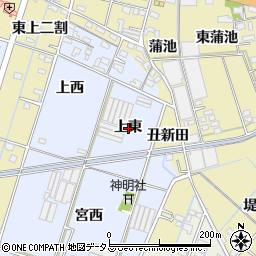 愛知県西尾市一色町藤江上東周辺の地図