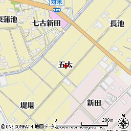 愛知県西尾市一色町対米五太周辺の地図