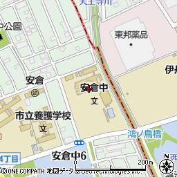 宝塚市立安倉中学校周辺の地図