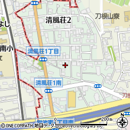 大阪府豊中市清風荘周辺の地図