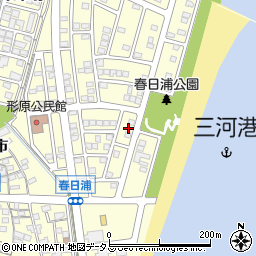 愛知県蒲郡市形原町春日浦12周辺の地図