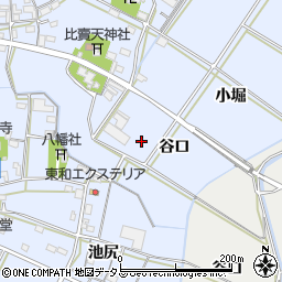 愛知県豊橋市下条東町谷口周辺の地図