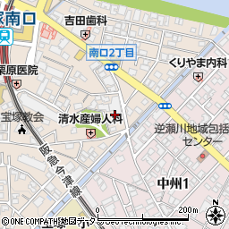 ＮＢパーキング宝塚南口駐車場周辺の地図