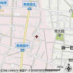 静岡県浜松市浜名区東美薗1406-1周辺の地図