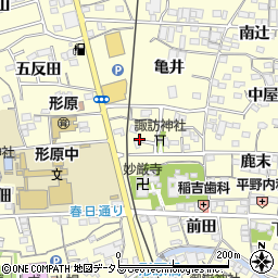 愛知県蒲郡市形原町（明後）周辺の地図