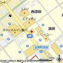 ブックマーケットエーツー豊川店周辺の地図