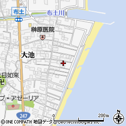 愛知県知多郡美浜町布土大池周辺の地図
