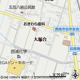 愛知県西尾市吉良町荻原大堀合周辺の地図