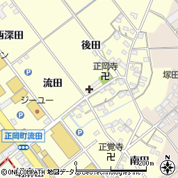 愛知県豊川市正岡町後田255周辺の地図