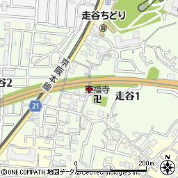 大阪府枚方市走谷周辺の地図