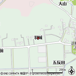 愛知県西尾市吉良町小山田（羽城）周辺の地図