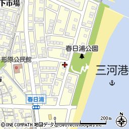 愛知県蒲郡市形原町春日浦12-1周辺の地図
