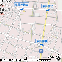 静岡県浜松市浜名区東美薗1388-1周辺の地図