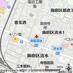 マルアイ飾磨店周辺の地図
