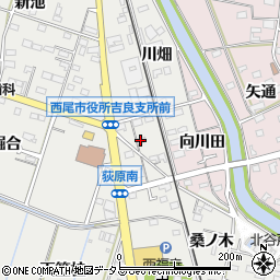 愛知県西尾市吉良町荻原桐杭58-2周辺の地図