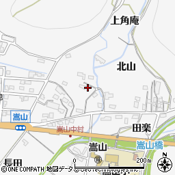愛知県豊橋市嵩山町上角庵周辺の地図