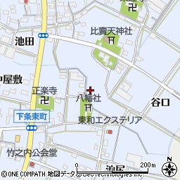 愛知県豊橋市下条東町北ケ谷周辺の地図
