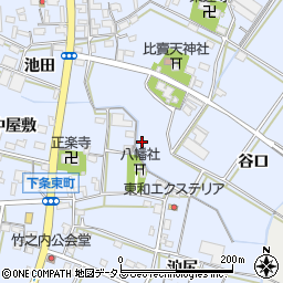 愛知県豊橋市下条東町（北ケ谷）周辺の地図